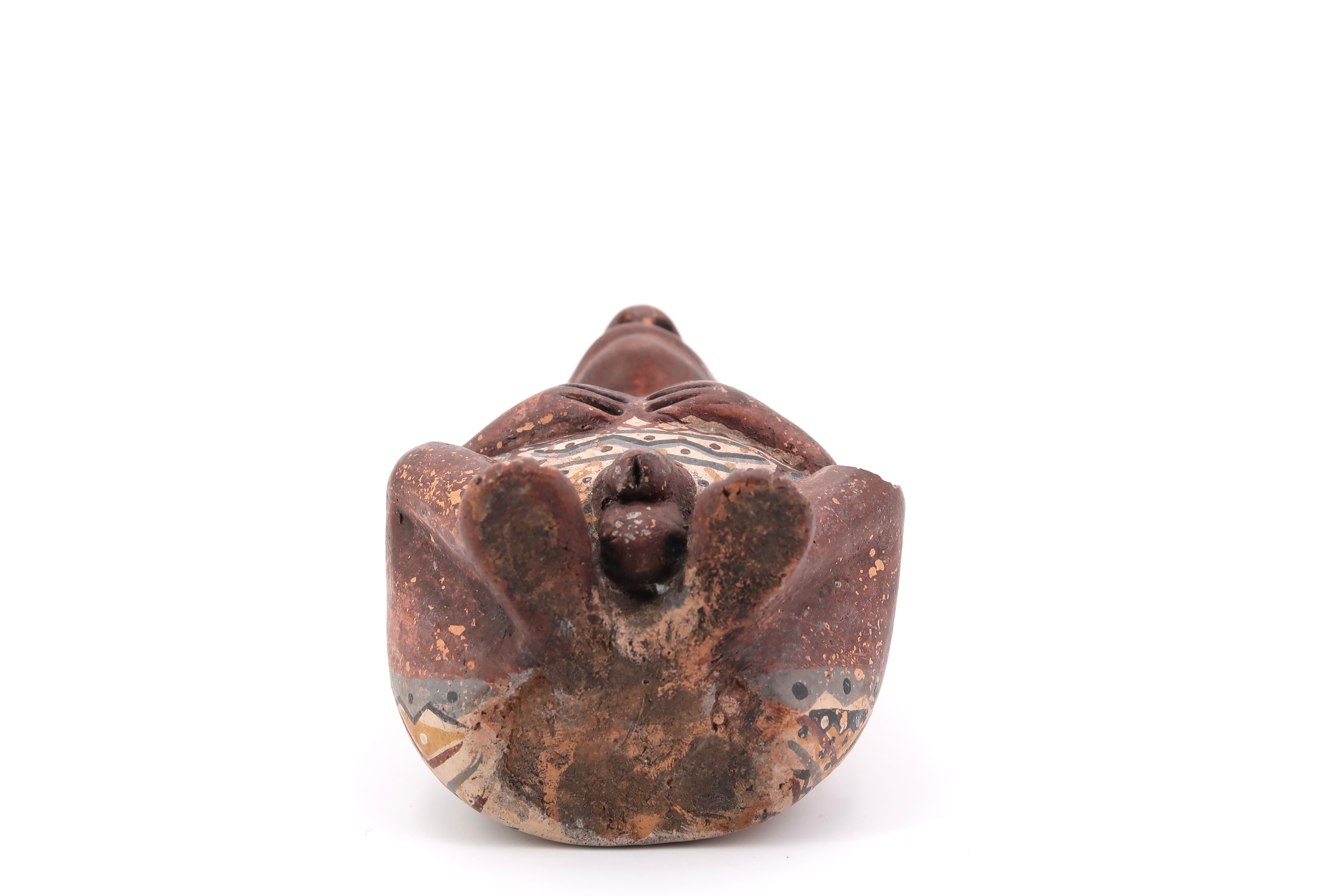 Anthropomorphic Peruvian terracotta vase