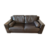 Convertible leather sofa