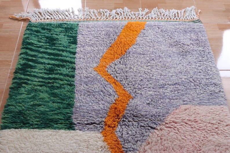 Handmade pure natural wool rug size
