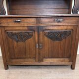 2-body art deco buffet in solid wood circa 1940
