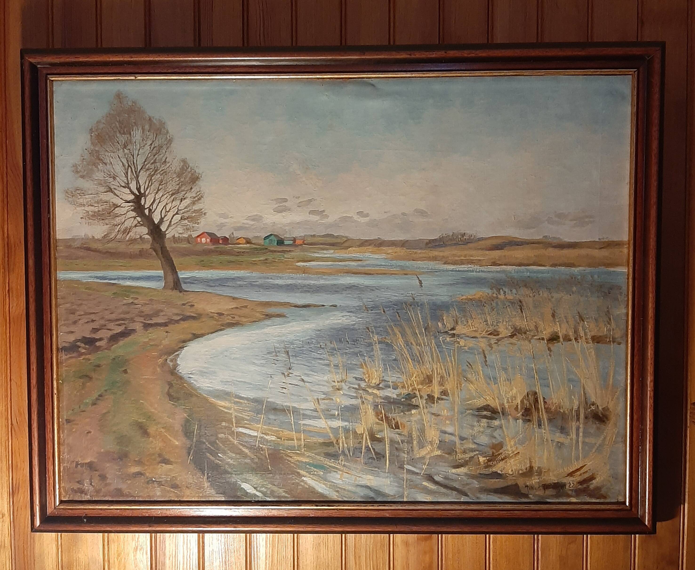 Scandinavian impressionist painting, signed 1922