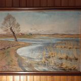 Tableau impressionniste scandinave, signé de 1922