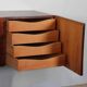 Large wall-mounted sideboard in Rio rosewood from the 1960s