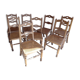 Suite de chaises chêne assises canées