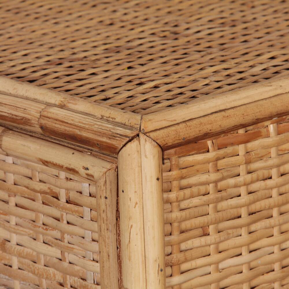 Vintage 1960s rattan and bamboo storage