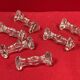 Set of 6 molded glass knife holders (knife rests)