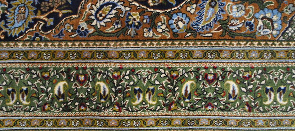 Authentic Persian carpet kork Ghom 205cm x 140cm