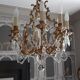 Bronze and crystal chandelier 8 fires