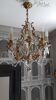 Lustre bronze et cristal 8 feux
