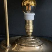 Bauhaus desk lamp, modernist in gilded brass, 1940s