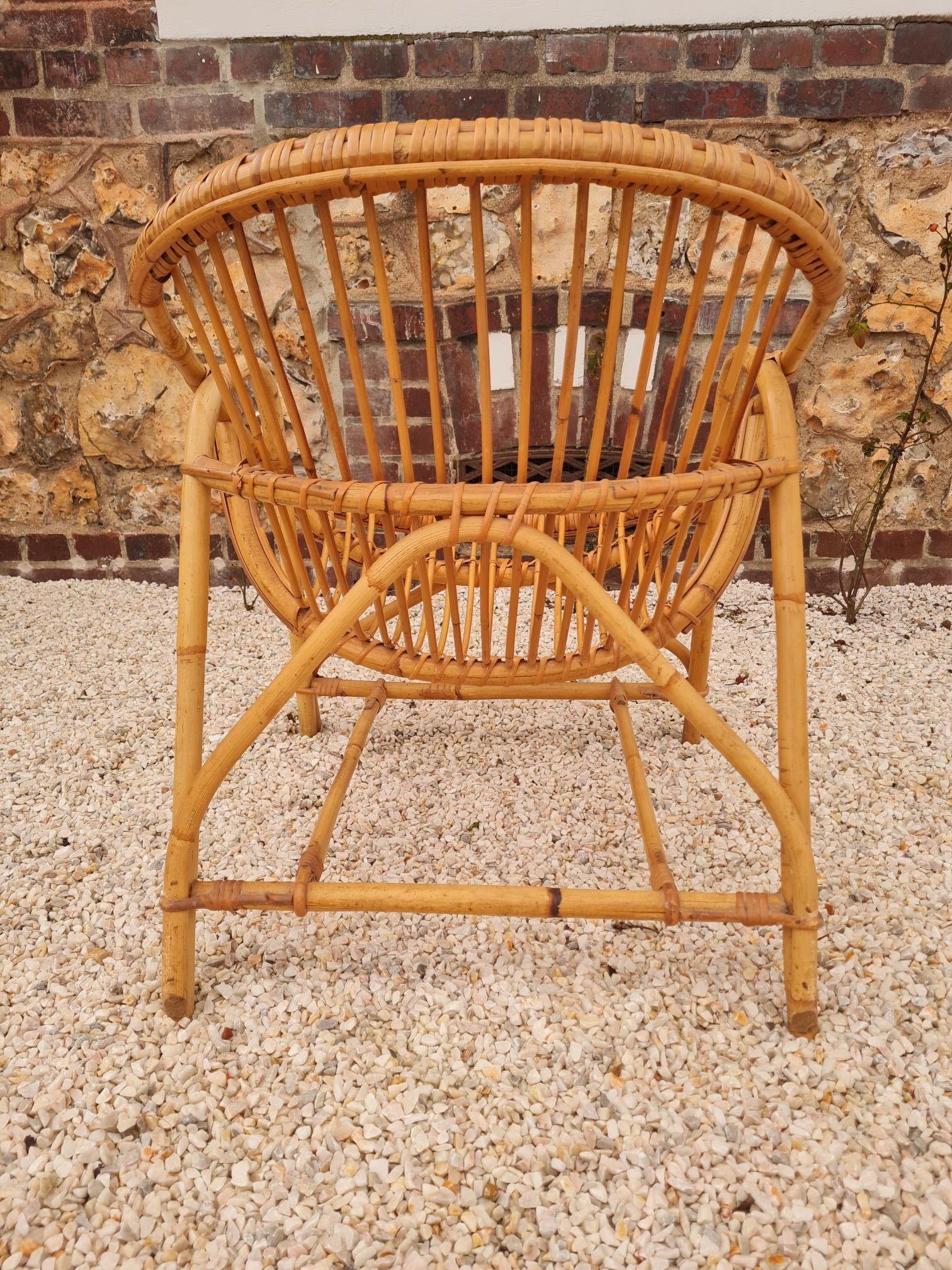 Rattan armchair 1960