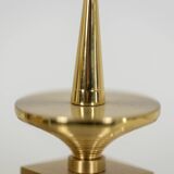 Set of 3 candlesticks in gilded brass. Contemporary work.