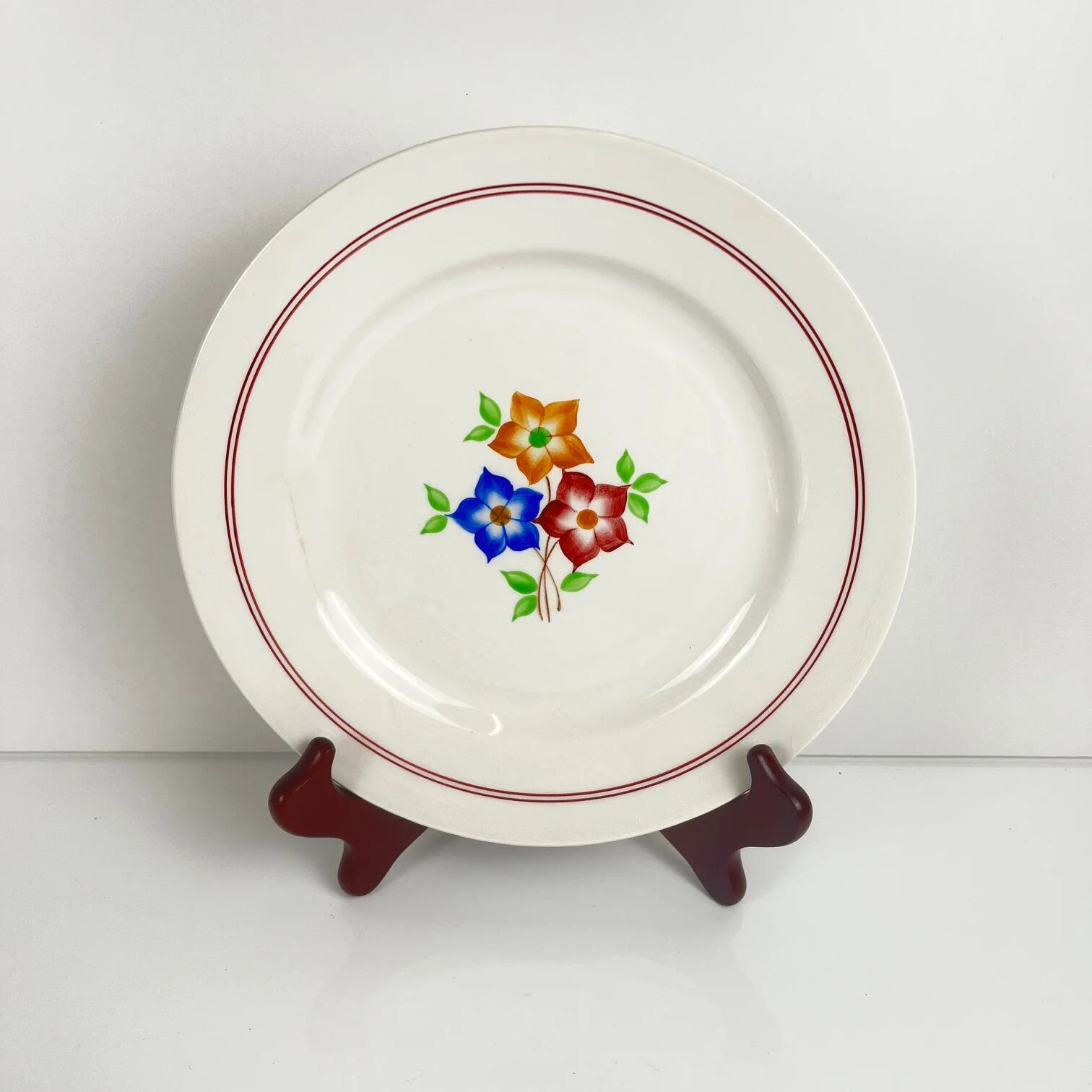 Set of 6 flat plates "The Hive", Moulins des Loups, 20th century