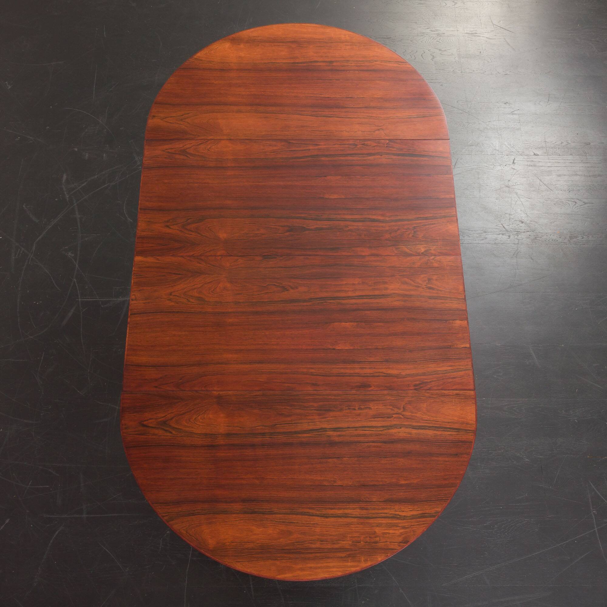 Arne Vodder style rosewood drop-leaf dining table, Denmark, 1960s