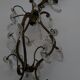 Suspension, pampilles flowers and drops, brass, 1 fire