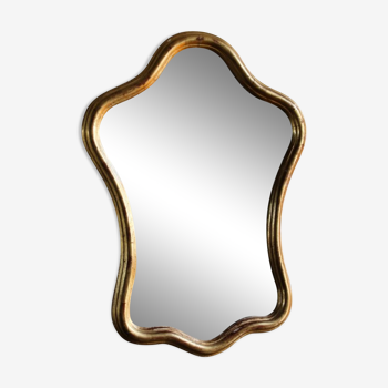 Miroir baroque, cadre doré à la feuille