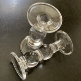 Pair of glass candlesticks