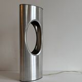 Vintage table lamp, aluminum, France 1970