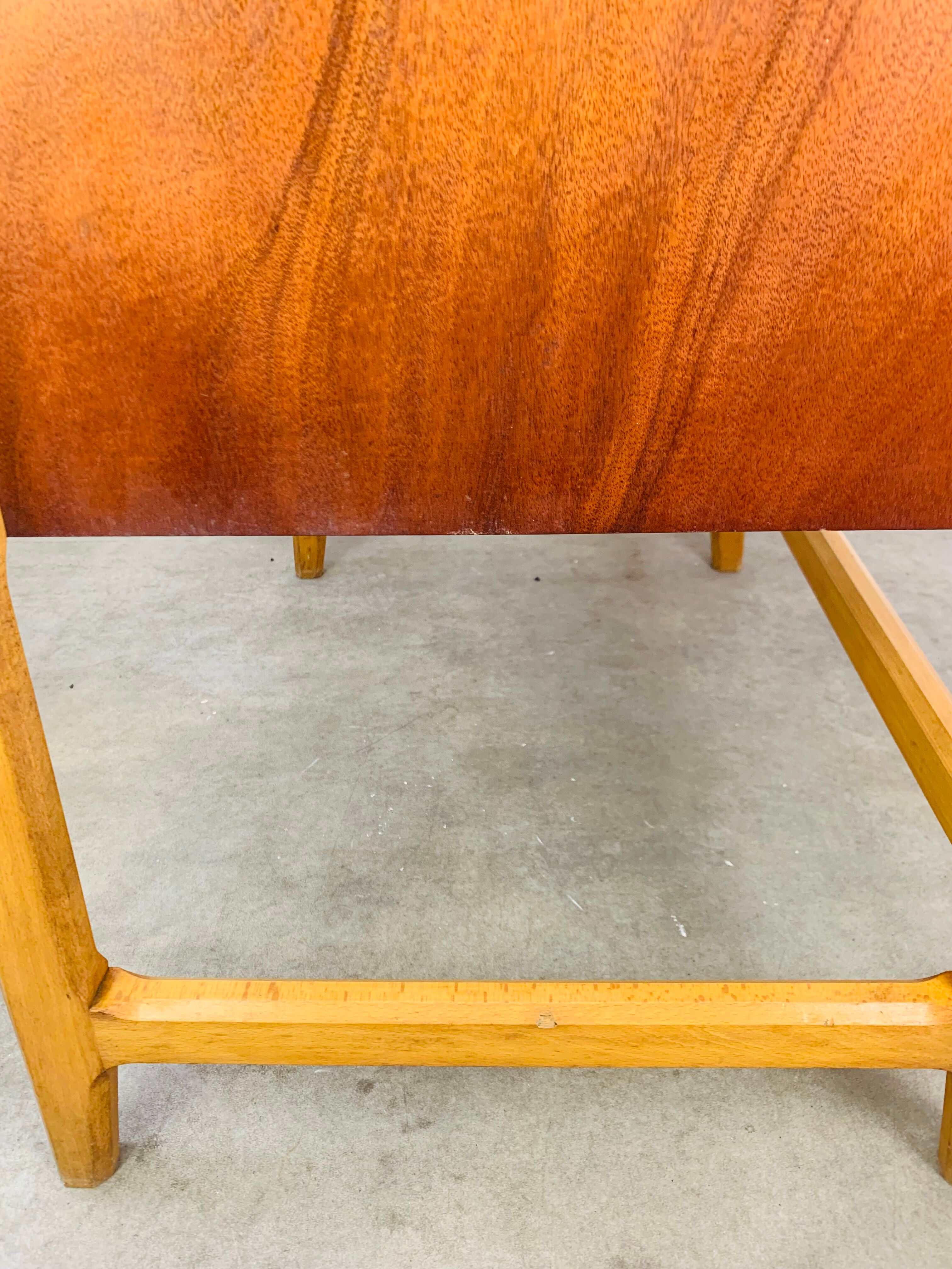 1950s wooden desk reconstruction, vintage
