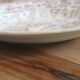 Large vintage shallow dish Lunéville KG – French earthenware, purple country decor – 30 cm