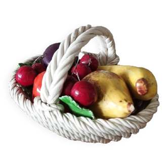 Vintage Ceramic Fruit Basket