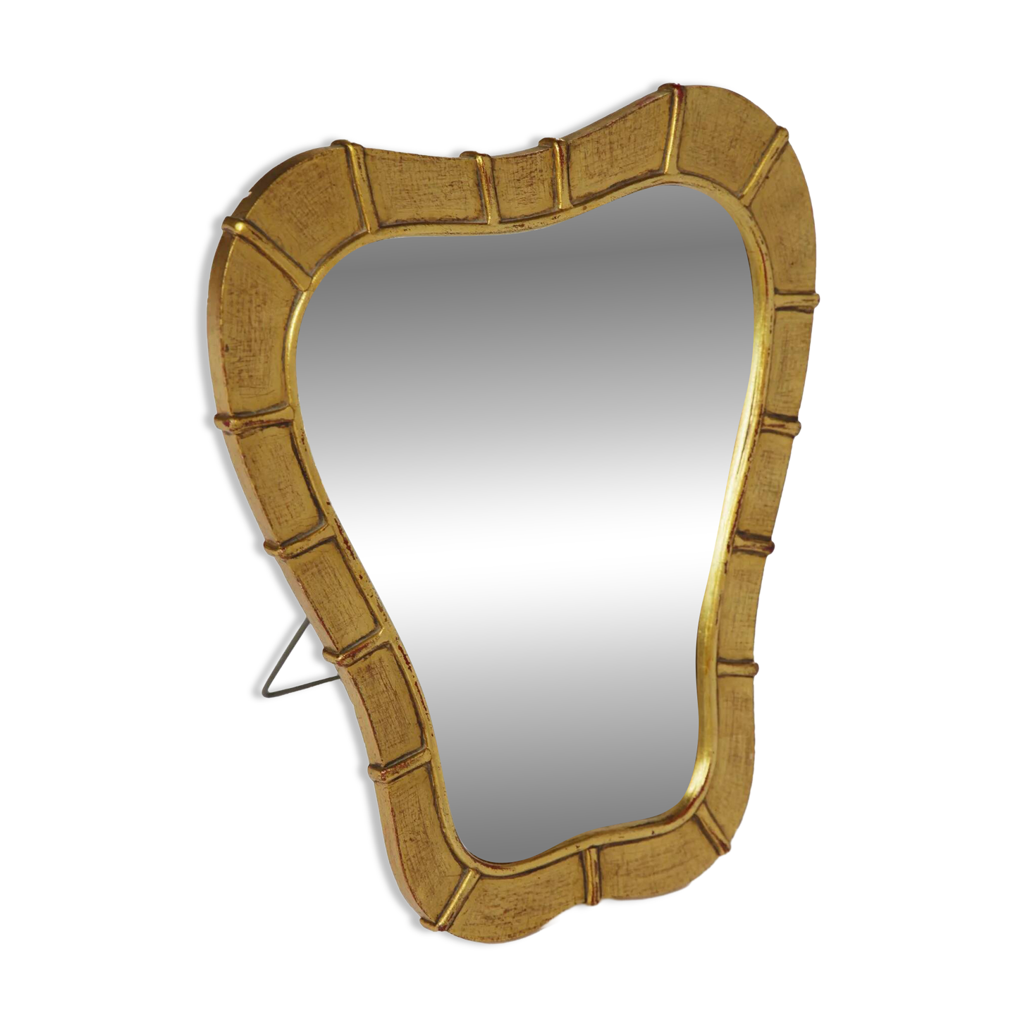 Italian table mirror in gilded wood, 1950s