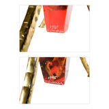 Pair of fractal resin and brass lamps by Henri Fernandez