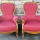 Pair of Louis Philippe style armchairs, vintage, 1960s