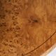 Elegant pair of Art Deco consoles in burl wood