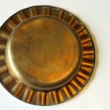 1950s vintage - smoking stand - ashtray - made of brass metal and wood