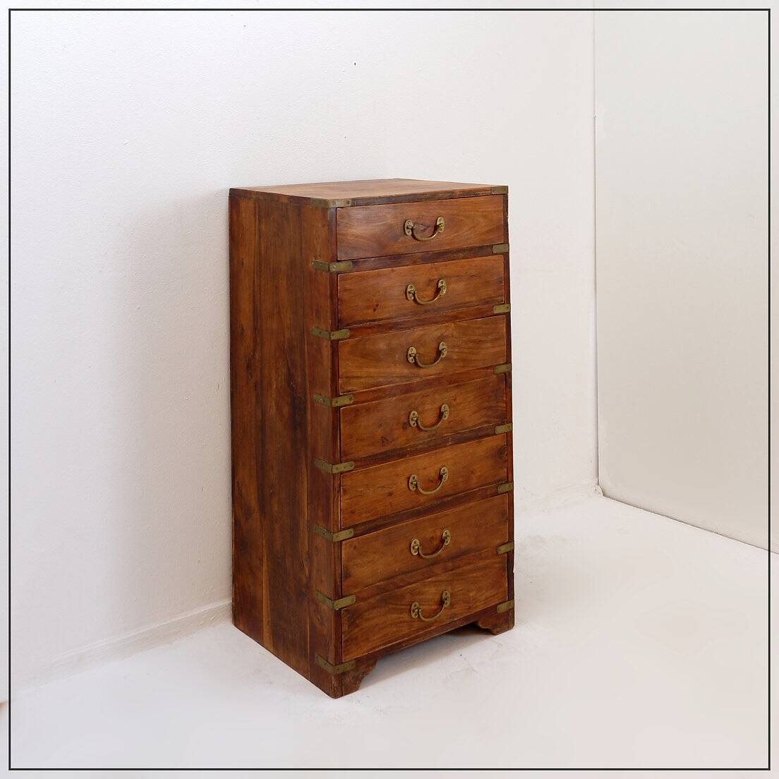 Mid-century style wooden 7-drawer chest of drawers