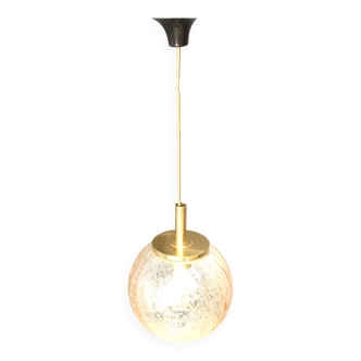 Globe pendant light by Glashutte Limburg, 1960s