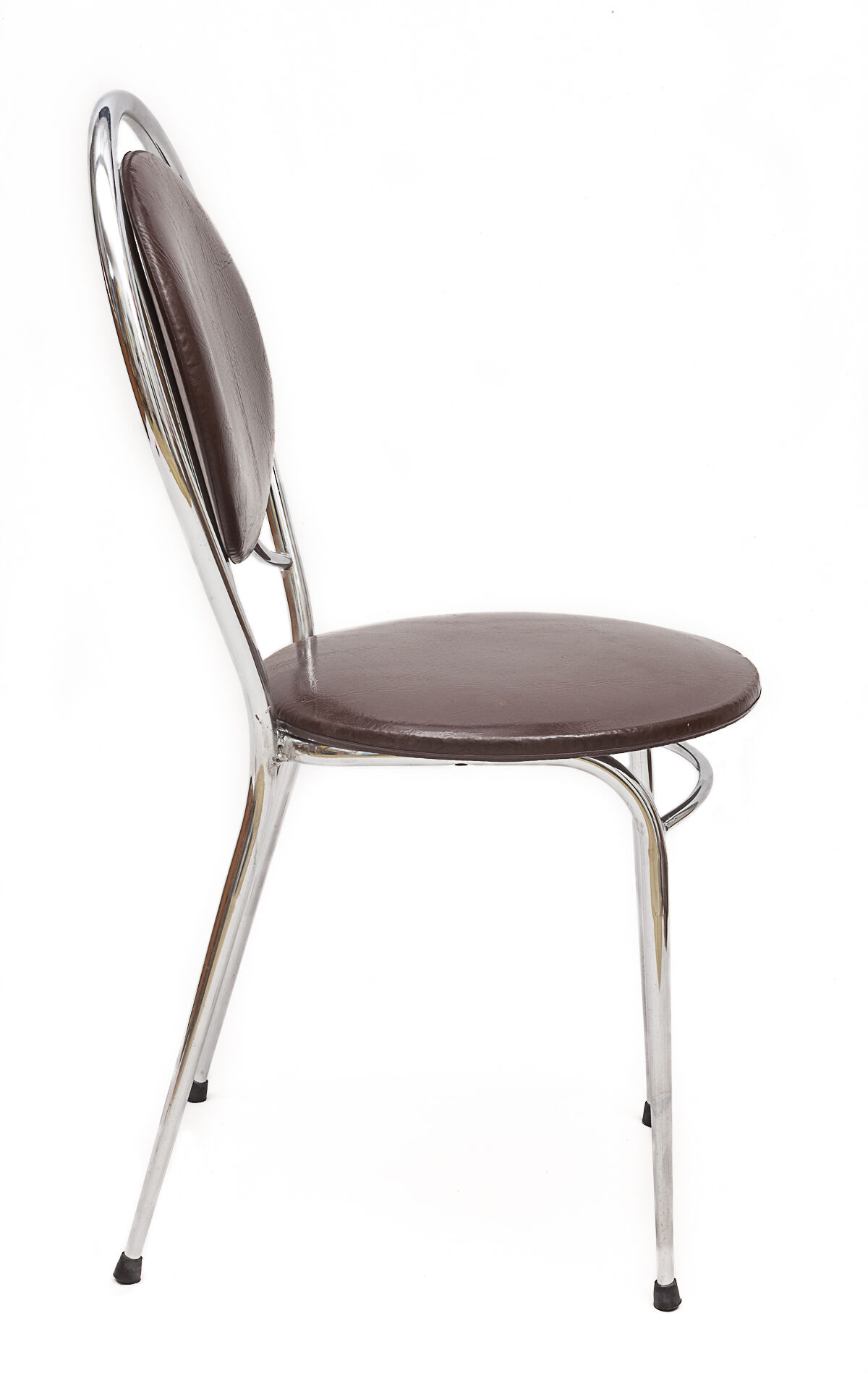 6 chairs Soudexvinyl chocolate, vintage 1970