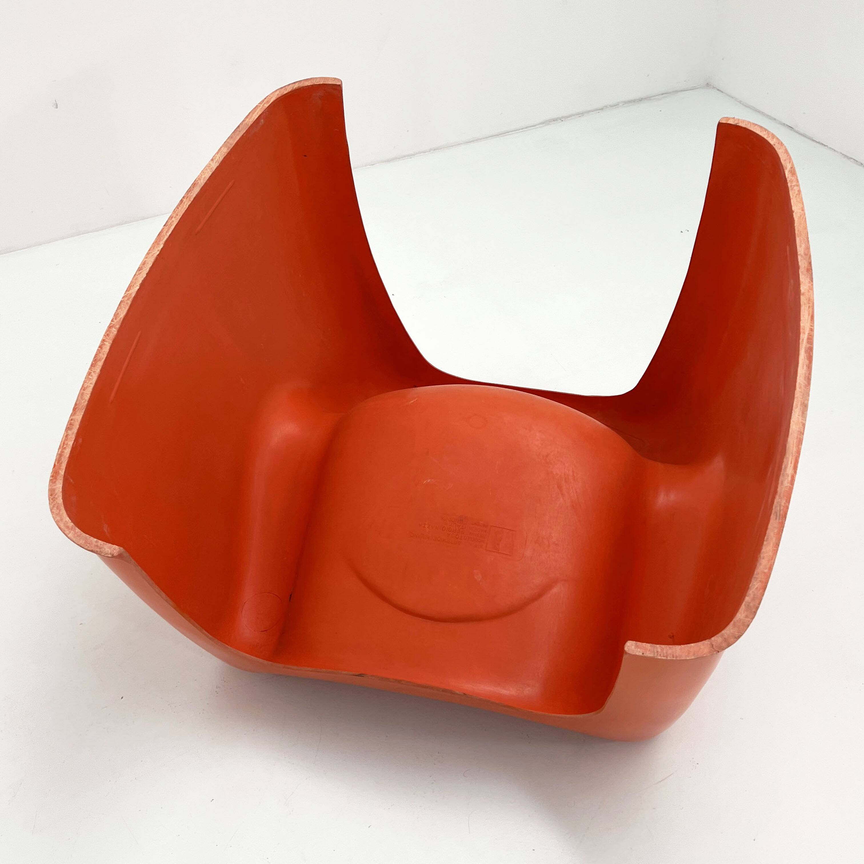 Fauteuil Toga orange par Sergio Mazza pour Artemide, 1960