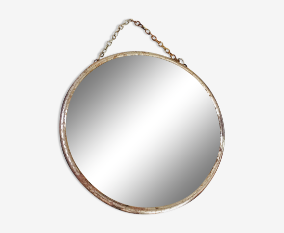 Miroir de barbier rond