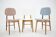 1960s Set of Three Oak Dining Chairs in Boucle, Czechoslovakia