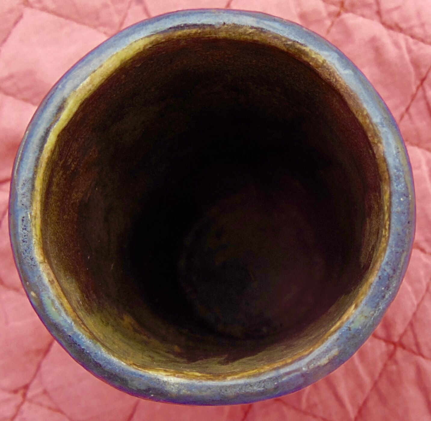 Monogrammed ceramic roll vase C.l, to be identified