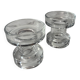 Designer glass candle holders