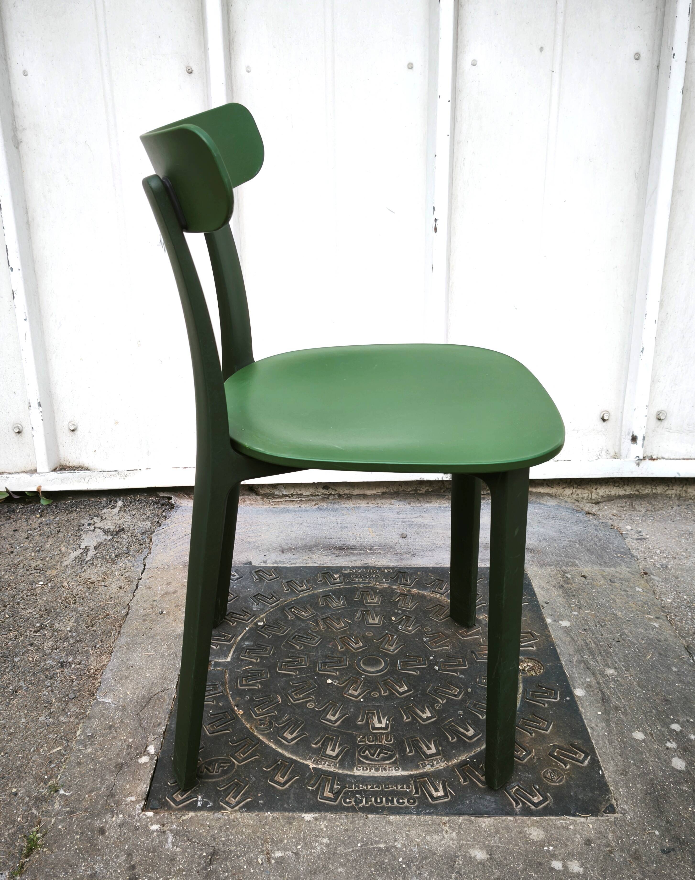 Set of 4 All Plastic Chairs, Vitra