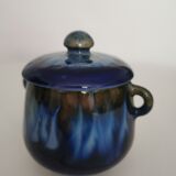 Candy sugar pot covered in glazed ceramic
