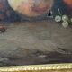 Hst painting still life basket of overturned fruit 19th - 20th century