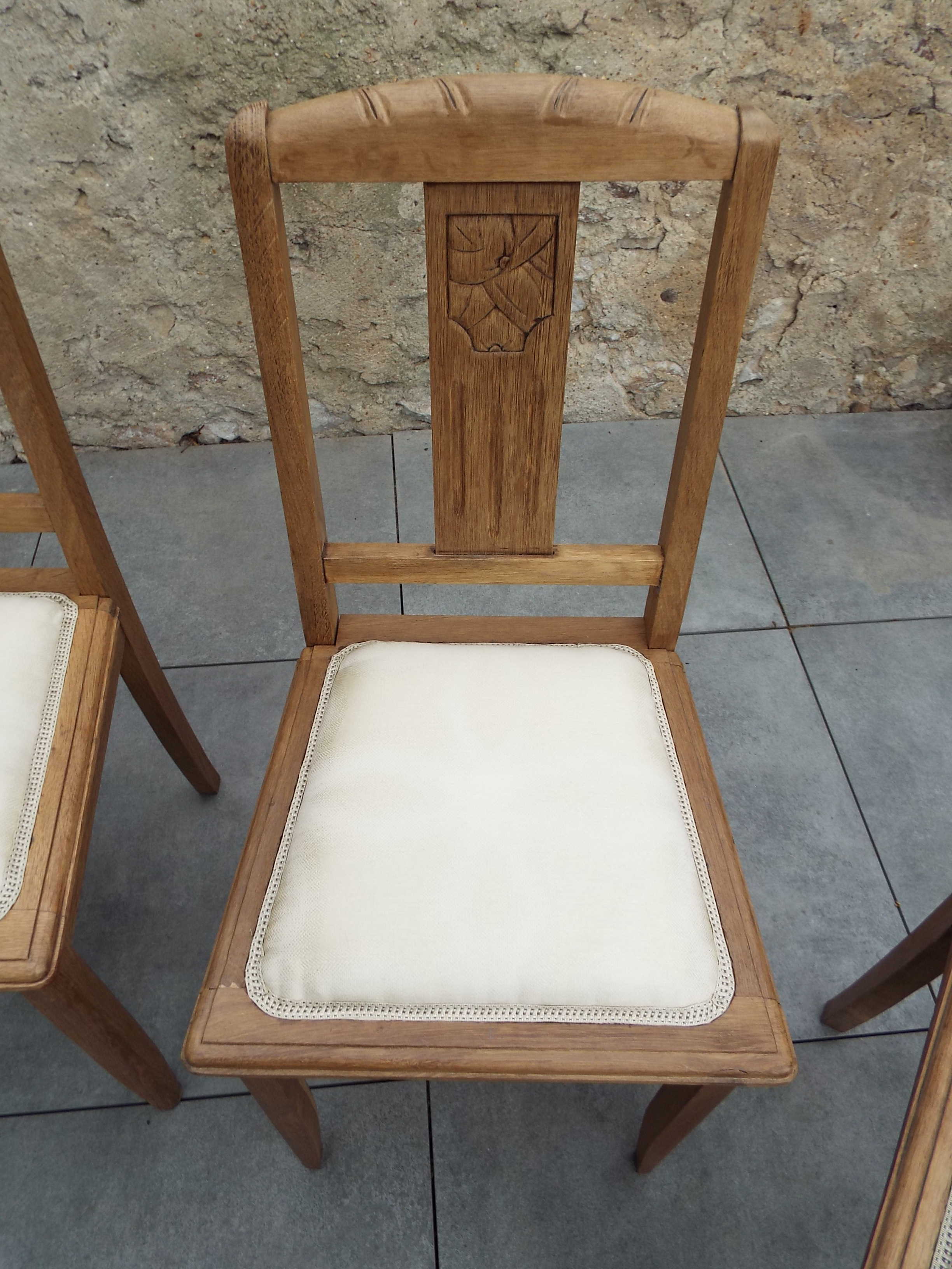 4 art deco style chairs