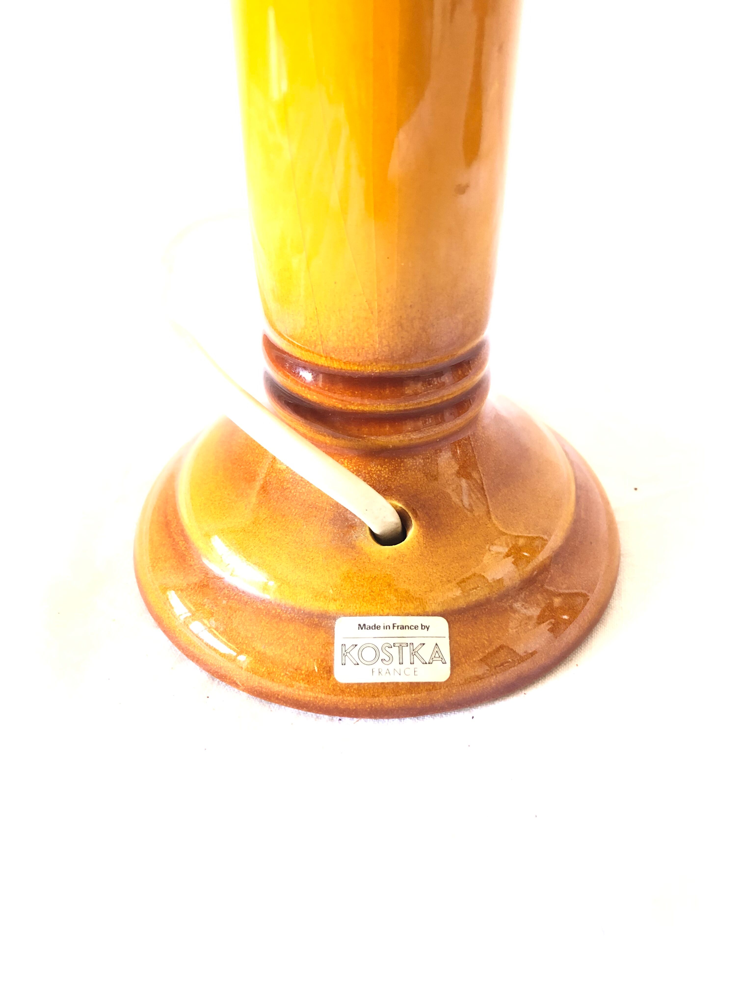 Paire  de lampe fabrication française Kostka vintage.