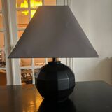 black ceramic lamp from the 80s