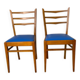 Paire de chaises en hêtre, 1960