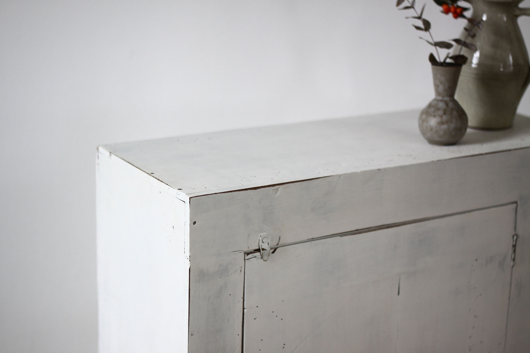 Patinated wooden cabinet