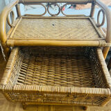Rattan bedside table chiffonnier