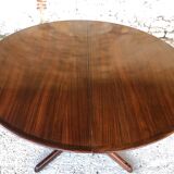 Expandable Scandinavian rosewood dining table by CJ Rosengaarden, circa 60's