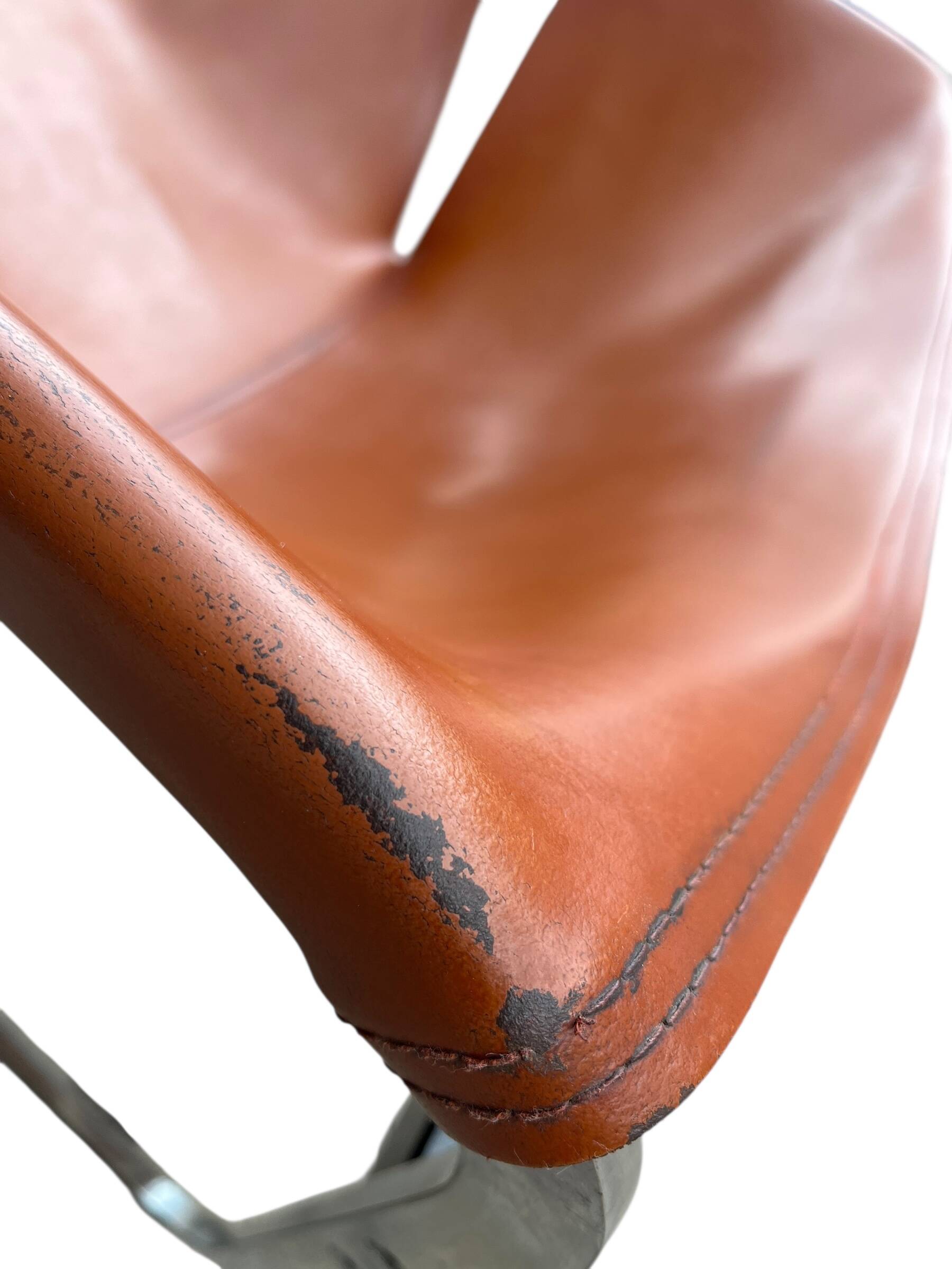 F444 lounge chair in cognac leather by Pierre Paulin for Artifort