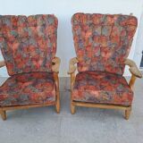 2 Guillerme and Chambron armchairs, Grand Repos model